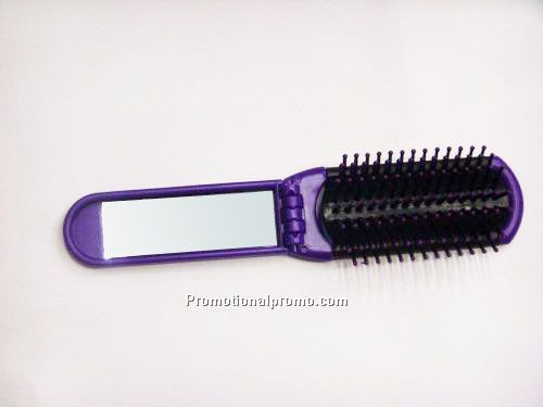 Folding Brush with Mirror