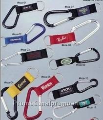 Hight Quality Key Tag Carabiner W/ Strap & Pvc Patch