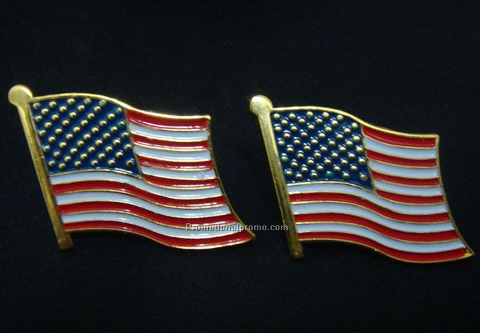 American flag shape pin