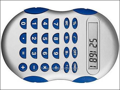 Calculator met 8 digits en rub