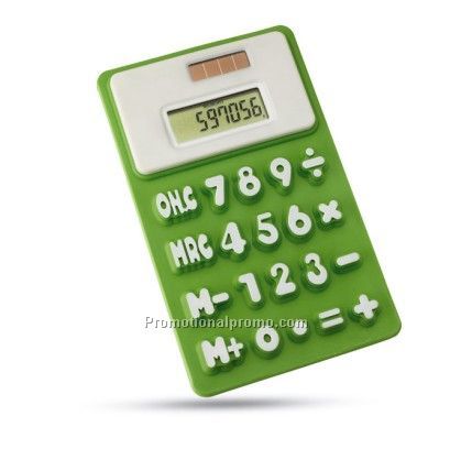 Solar Calculator With Flexible Silicone Keypad
