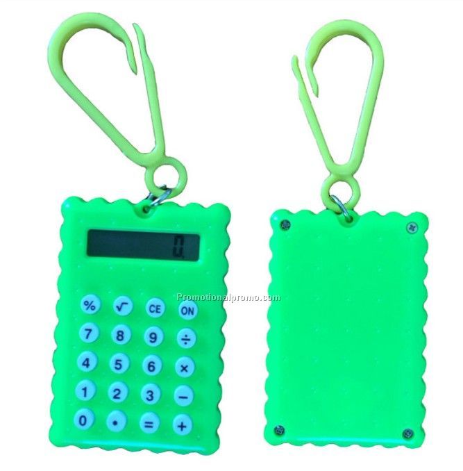 8 digital biscuit shape caculator with keychain