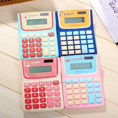 Cute color digital calculator, 4 pieces one set
