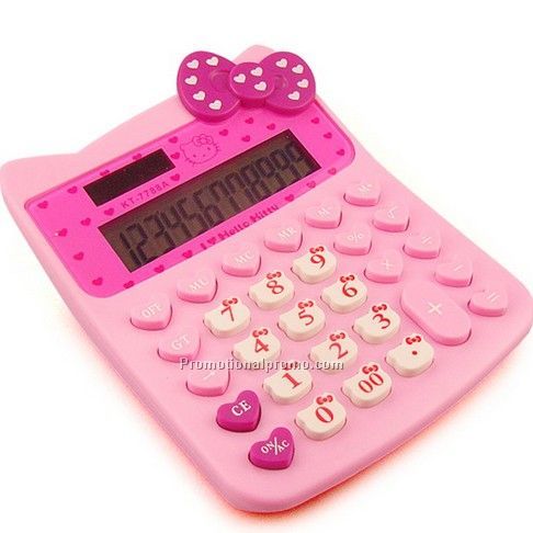 Cute cartoon digital calculator