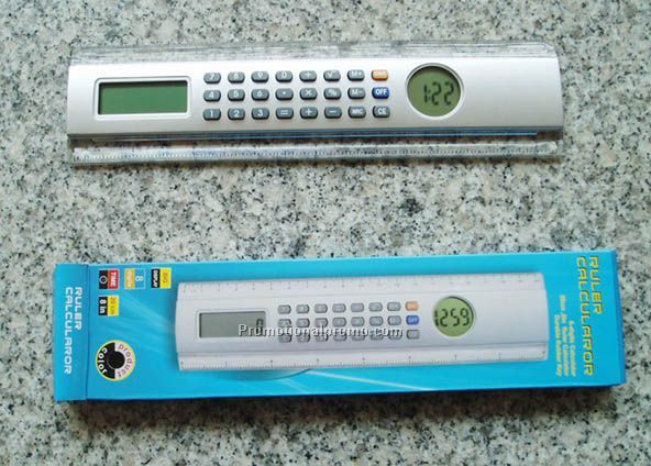 Ruler with calculator