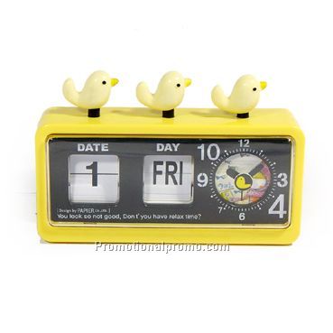 Bird Calendar Alarm Clock