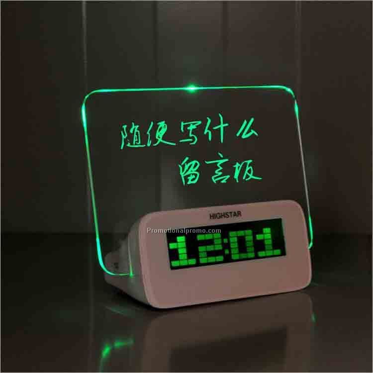 Nice Led alarm clock with Message Board, lazybones Alarm Clock with Calendar thermometer