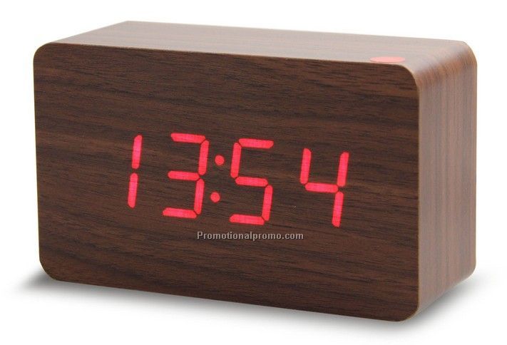 Wholesale Square LED Wood Clock Gift Set