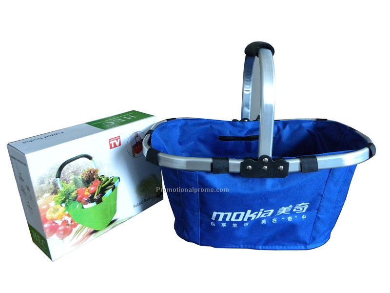 Nylon oxford folding shopping basket