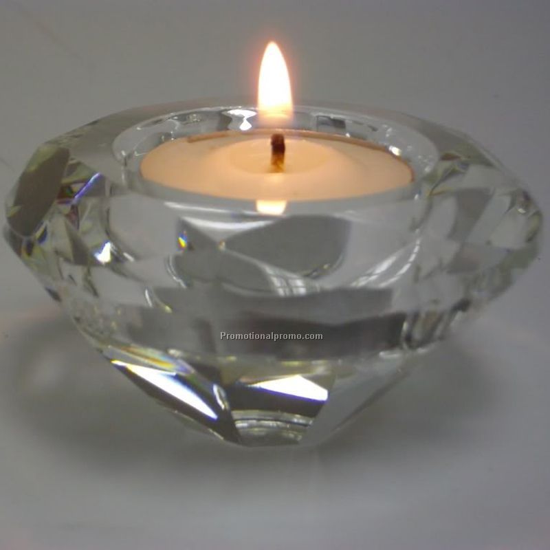 Candle with crystal holder