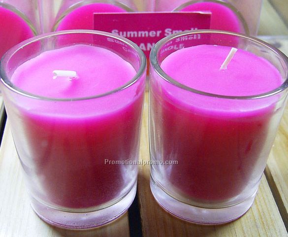 Paraffin wax candle in glass jar, Candle set