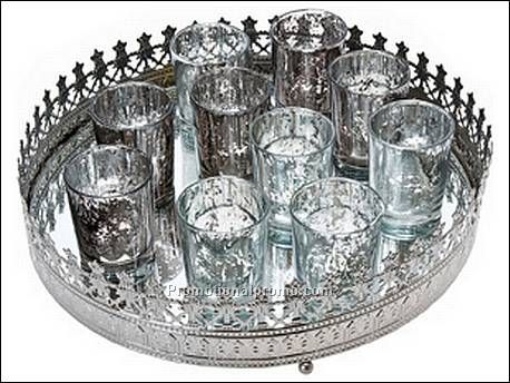 Candle tray Royal mirror glass w....
