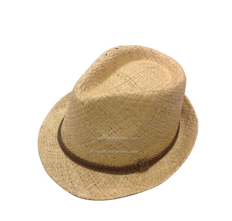 Summer beige fedora hat