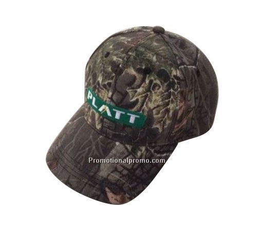 Direct embroidery - Cotton and polyester twill structured, low profile, six panel camouflage cap