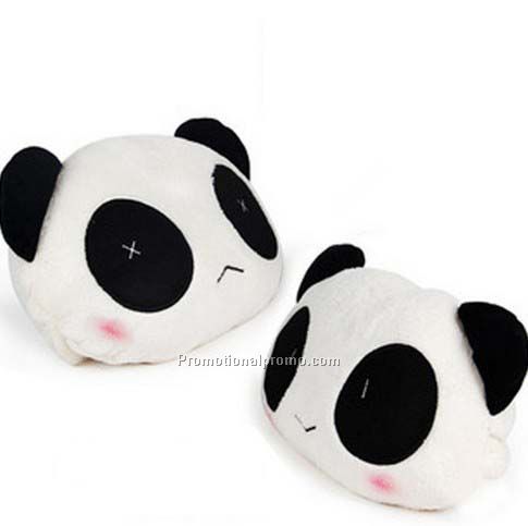 Panda car pillow, one pair soft car pillow