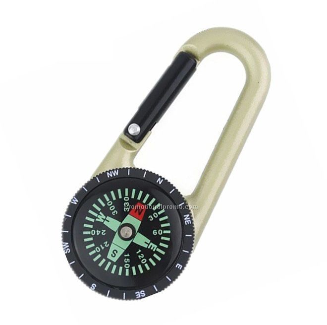 Promotional modern zinc alloy Carabiner Compass
