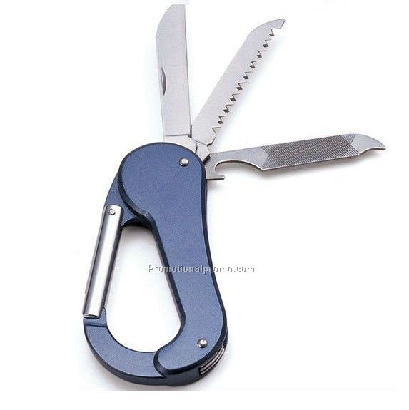 Aluminum Carabiner wih Multi-Function Tool