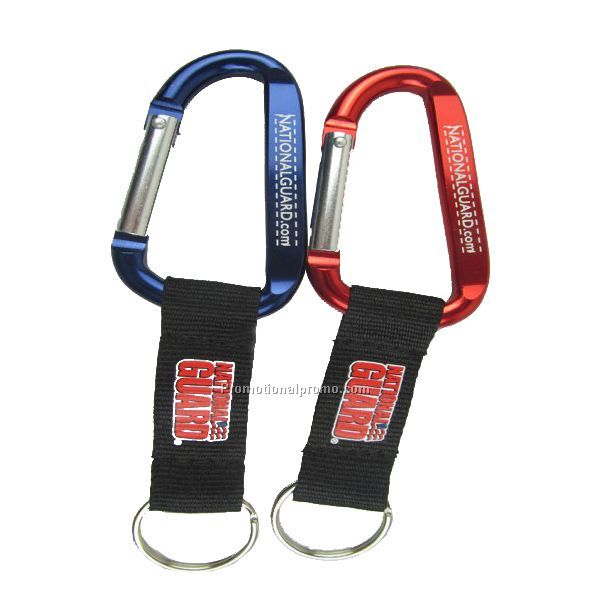 Promotional Custom Printed Carabiner Short lanyard for gift