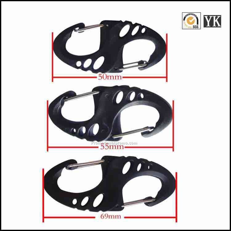 Plastic Pom material S shape carabiner
