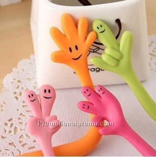 Bending fingers advertisement Cartoon pen