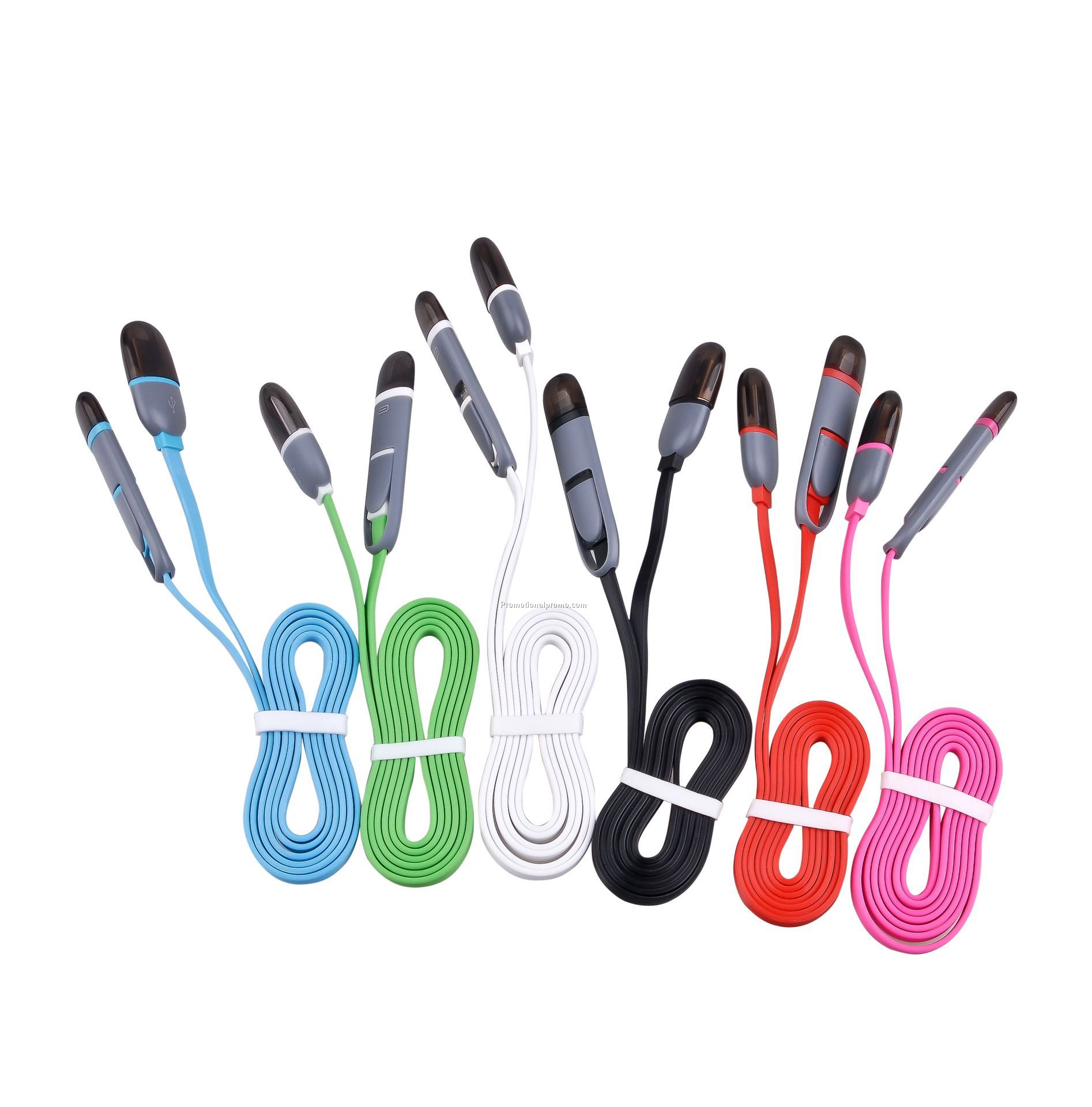 Wholesale compatible 2 in 1 usb charging cable