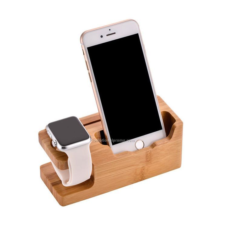Bamboo wood phone stand