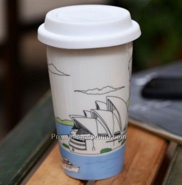 450ML Ceramic mug with silicone cap