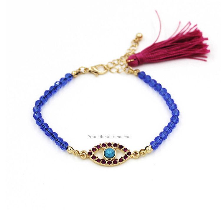 Hot sale natural beads evil eye bracelet