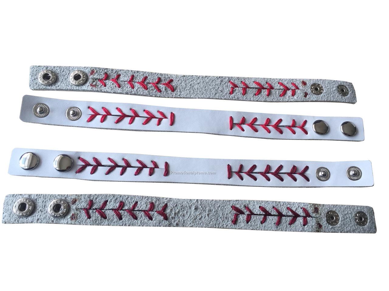 Personalized Sporty Balls Leather Cuff Bracelet