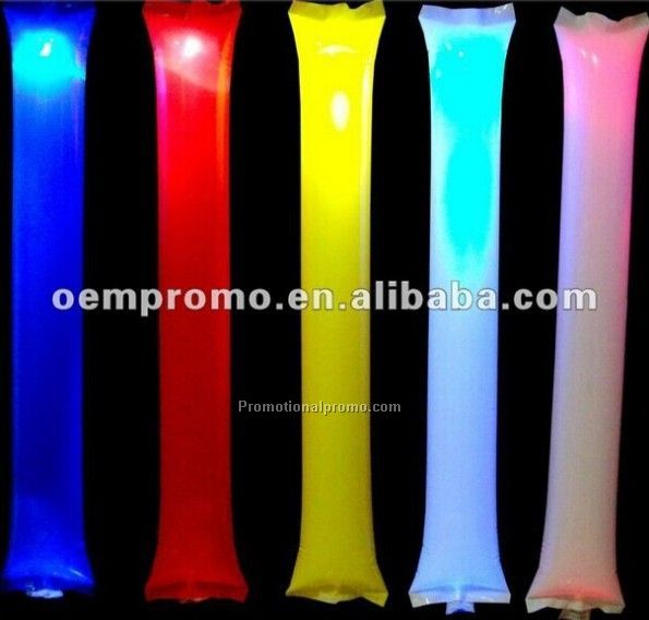 Inflatable LED cheering sticks