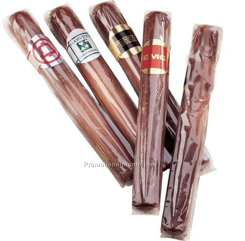 Chocolate cigars in cello wrapper
