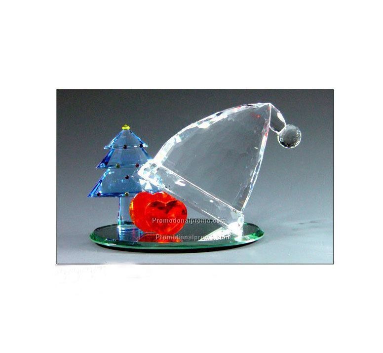 Crystal Apple+ Christmas Cap+ Tree