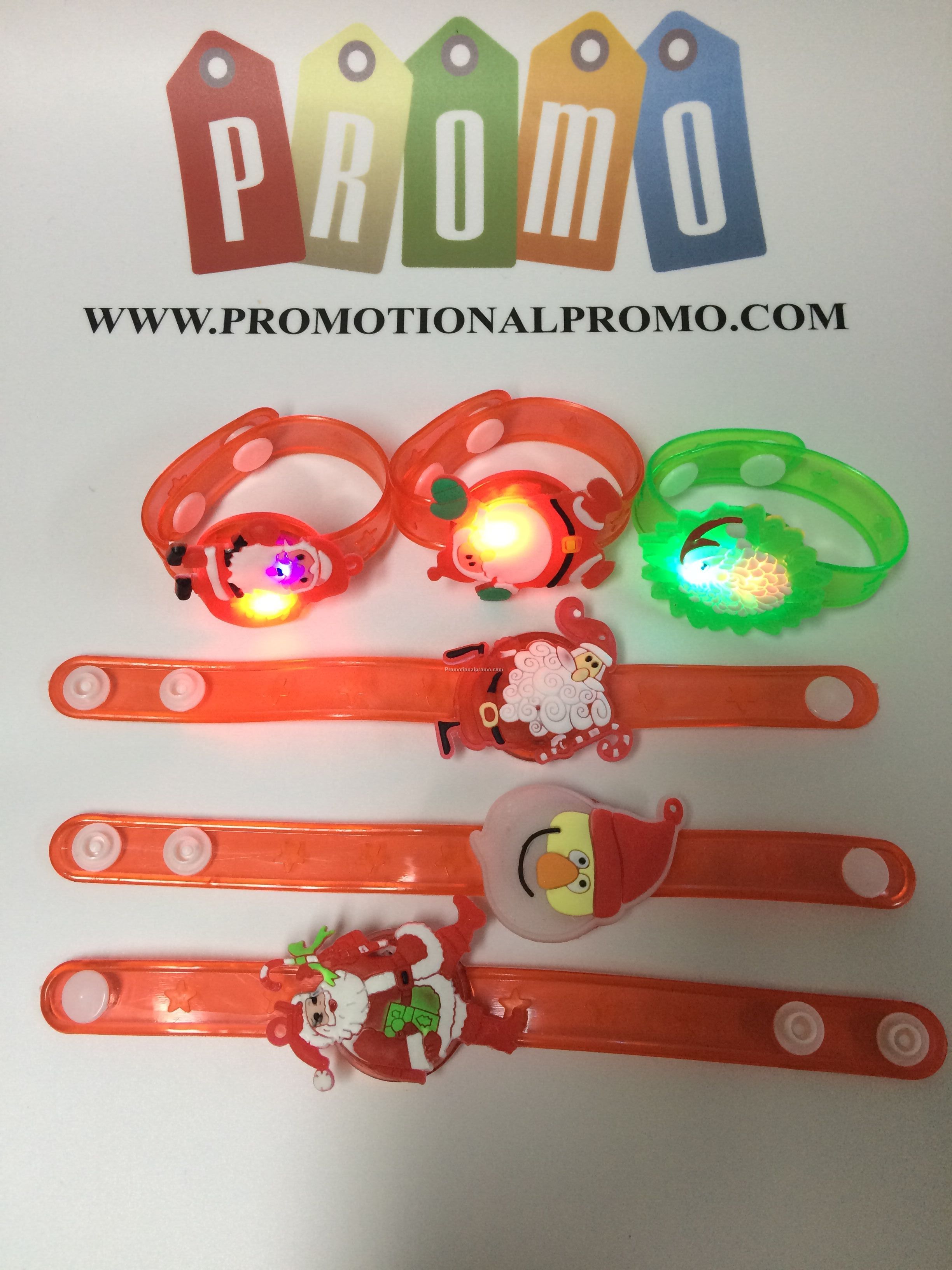 LED silicone Merry Christmas bracelets