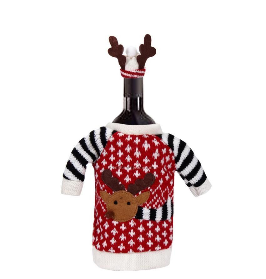 Cute Sweater Red Wine Bottle Cover Bags