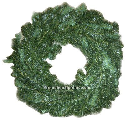 24" artificial green, unlit, undeorated Wreath