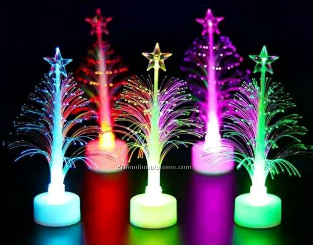 Christmas creative decorations flash small night lights colorful light Christmas tree LED optical fiber tree children light toys