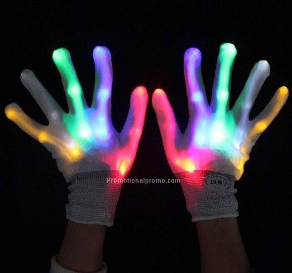 Glow in the dark Cheering LED gloves