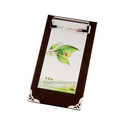 High quality leather Clipboard Menu Holder
