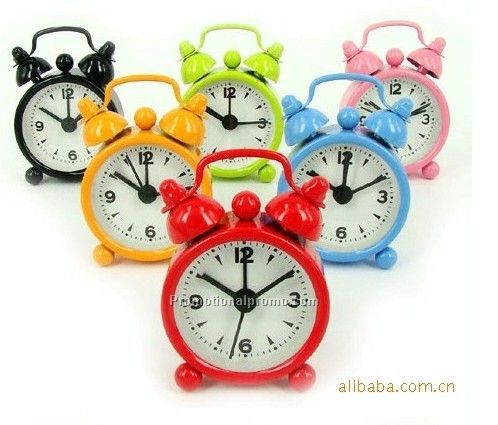 promotional mini metal clock