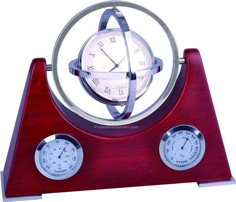 Gyroscopic Clock with Wood Base