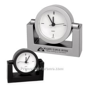 Swivel Quartz Analog Desk Clock With Weighted Base