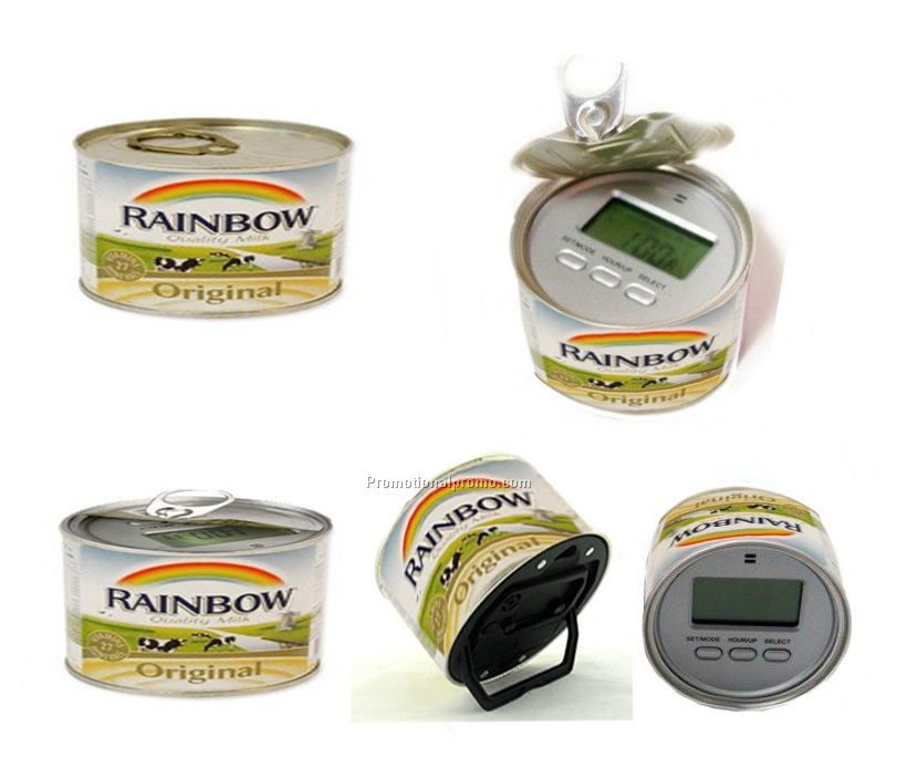 digital alarm clock,Canned clock