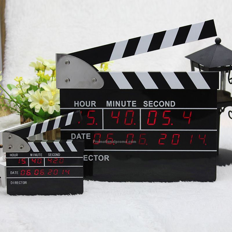 Big Movie Clapper Alarm Clock LED Digital Clock