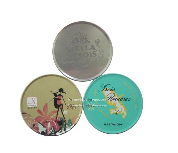 Promotiona printed tin Coaster