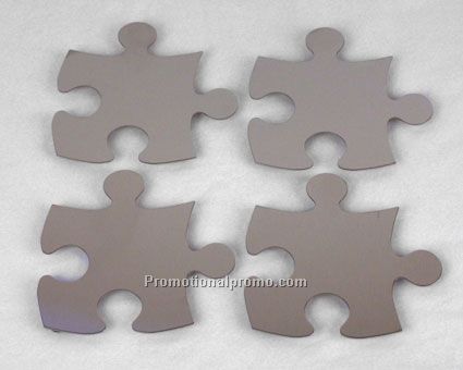 Stainless steel puzzle coaster