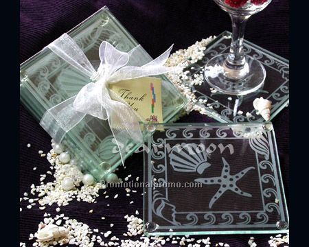 Glass coaster set