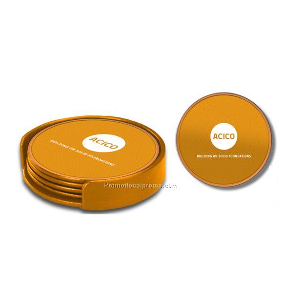4 Pieces Soft PVC Coaster Set