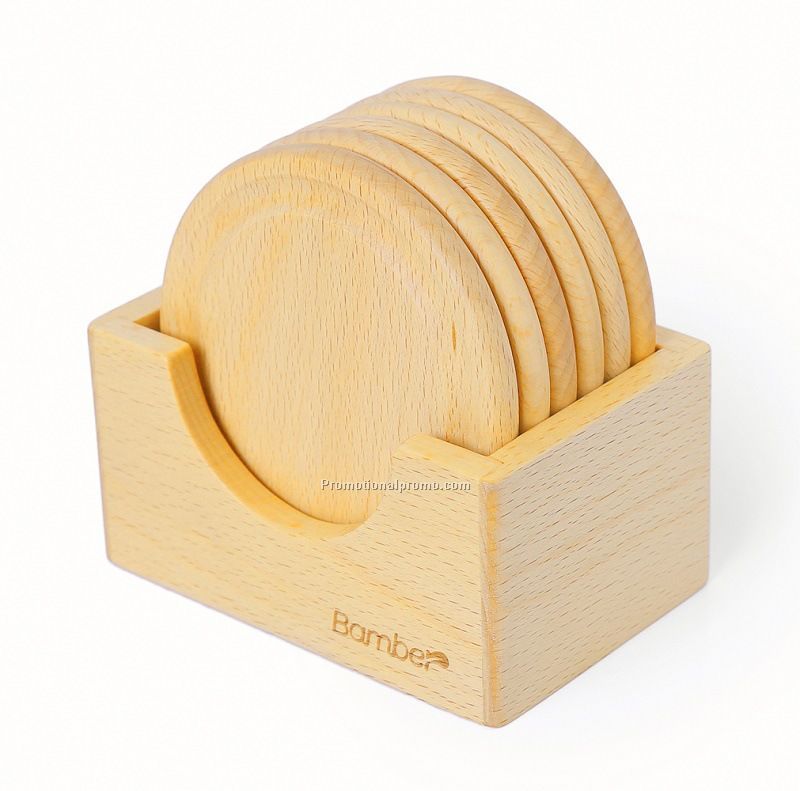 Wood cup coaster