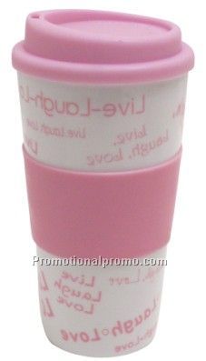 16 Oz. Commuter/Coffee Mug With Silicon Sleeve