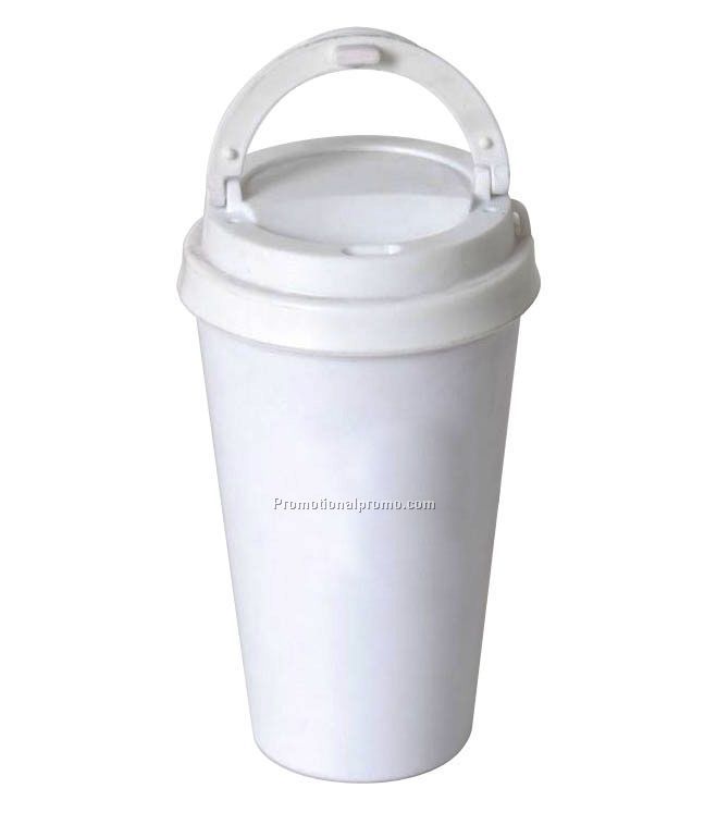 Plastic Coffee Mug With Silicone Sleeve